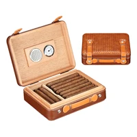 galiner portable box humidor cedar wood cases luxury with humidifier hygrometer travel leather box cigar case humidors