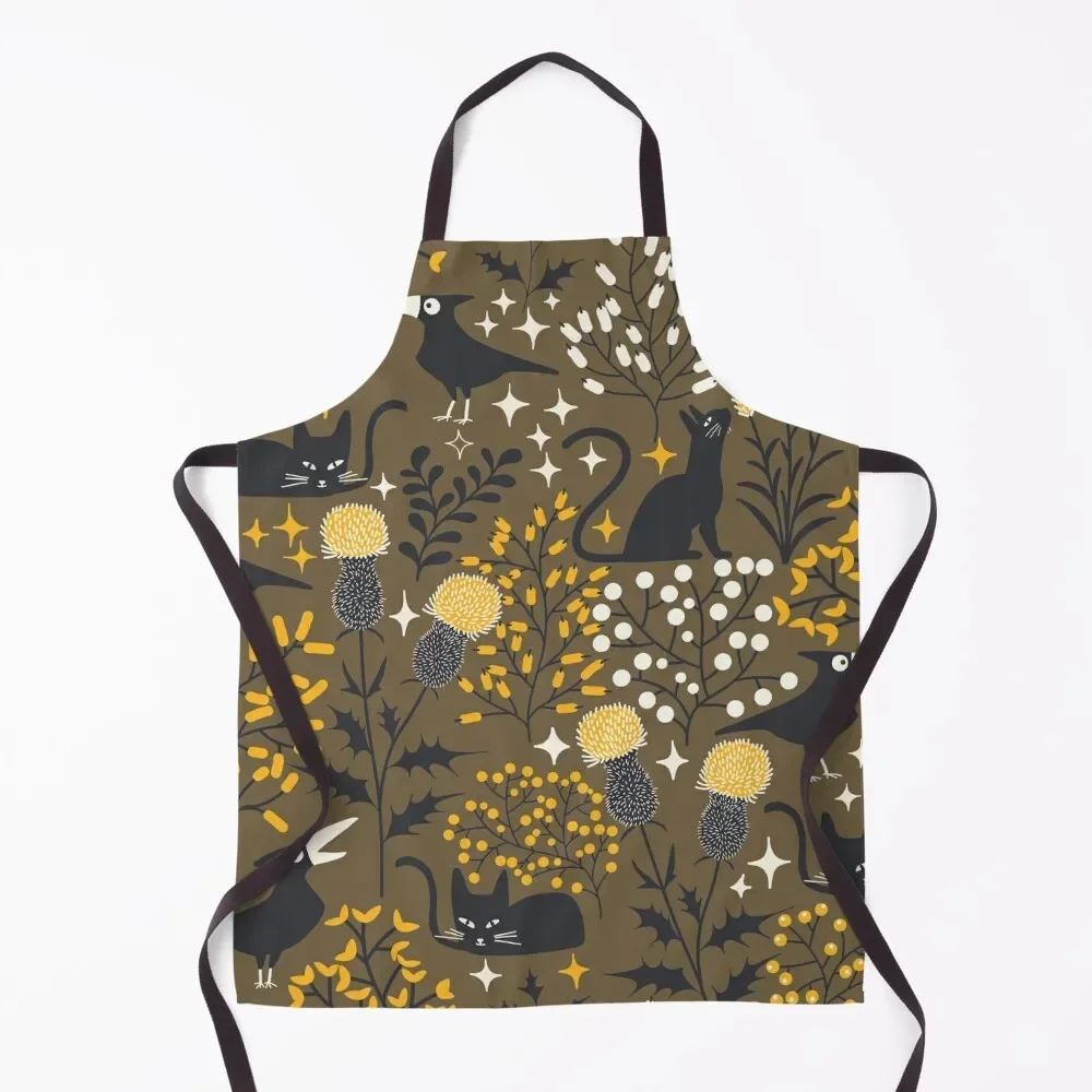 Фартук с рисунком черной кошки и вороны парикмахерский фартук настраиваемый для
