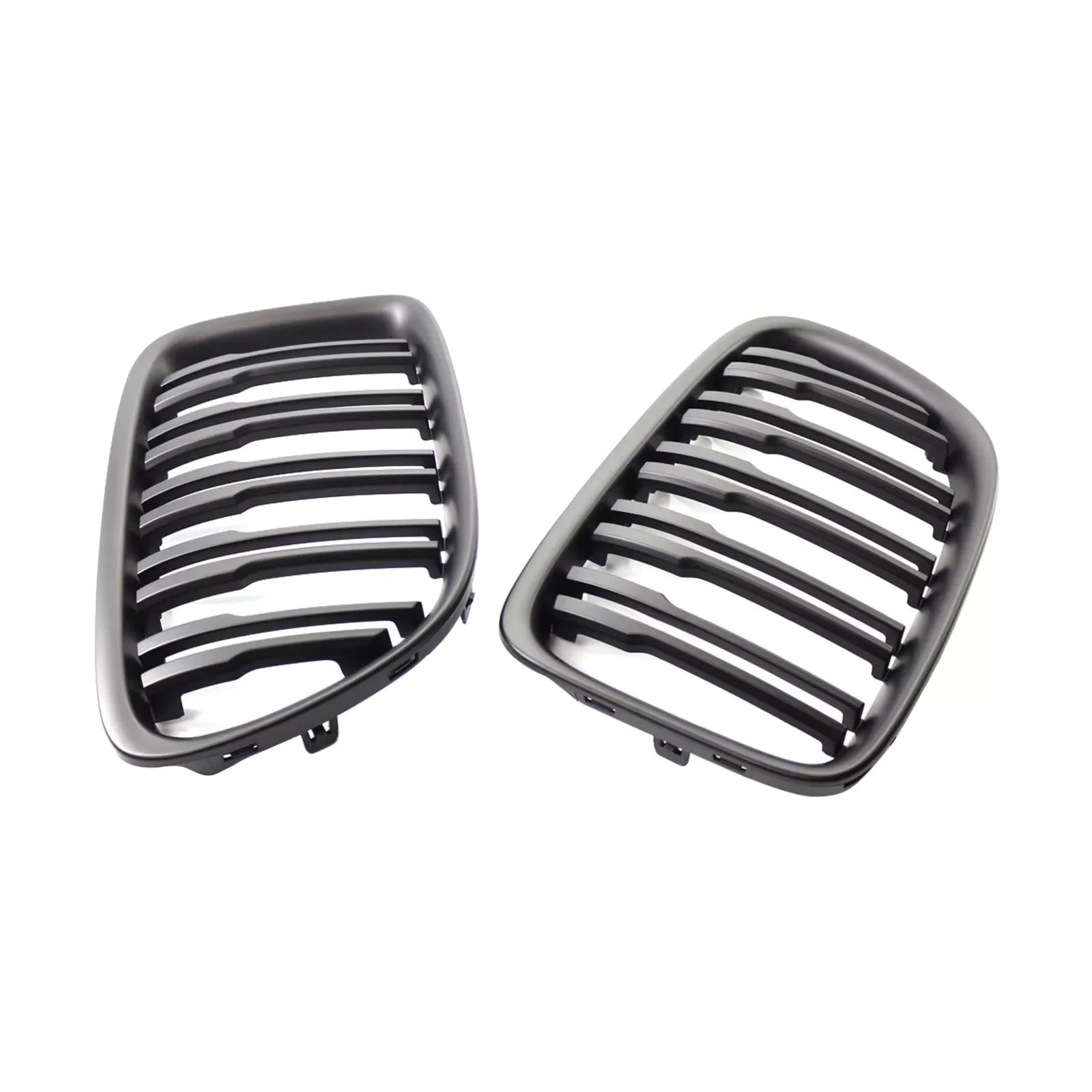 

2x Grille Front Compatible for BMW E84 X1 20i 25i 28i 2009 2011 2010 2013 2014 Double Slat Bumper Racing Grill Matte Black