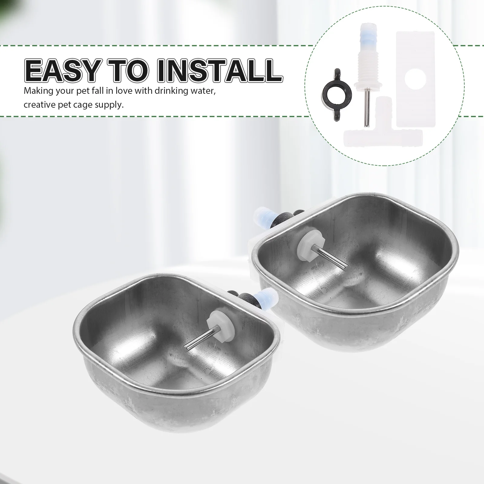 3 шт. поилка для кроликов домашних животных автоматическая кормления держатель