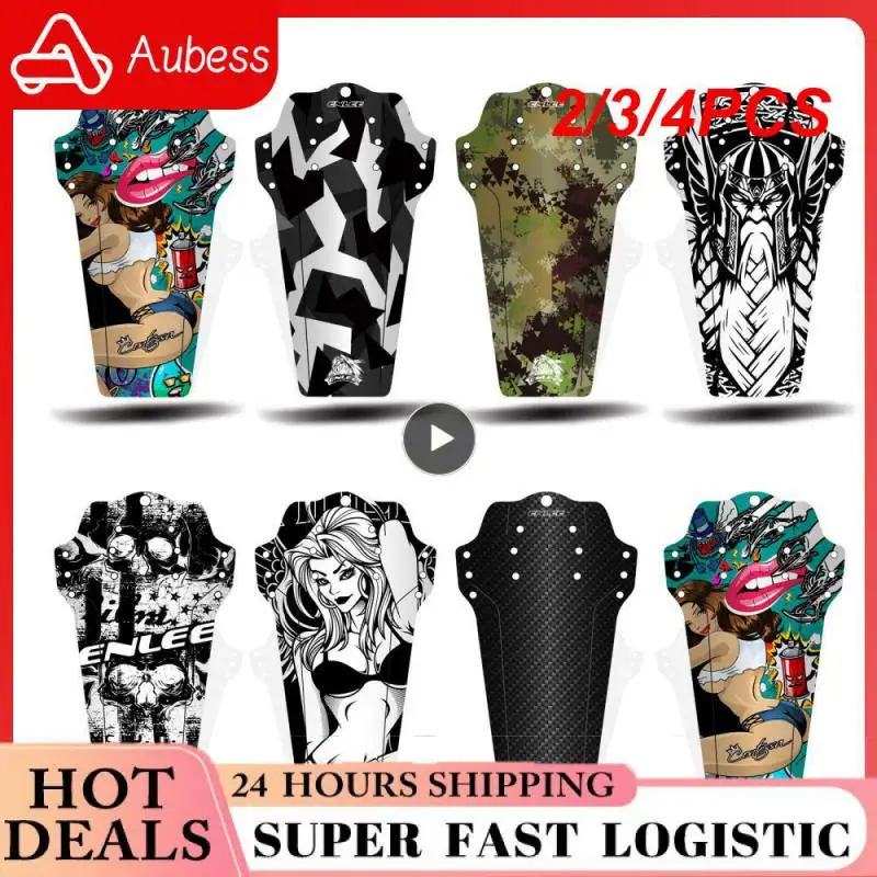 

2/3/4PCS Cycling Rainplate Bicycle Fender Mountain Bike Mudguard Carbon Fiber Mudguard Saddle Universal Bicycle Accessories