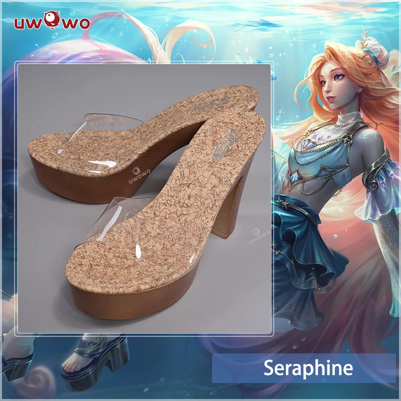 

UWOWO Ocean Seraphines Game League of Legends/LOL: Prestige Ocean Song Seraphine Pool Party Swimsuit Cosplay Shoes