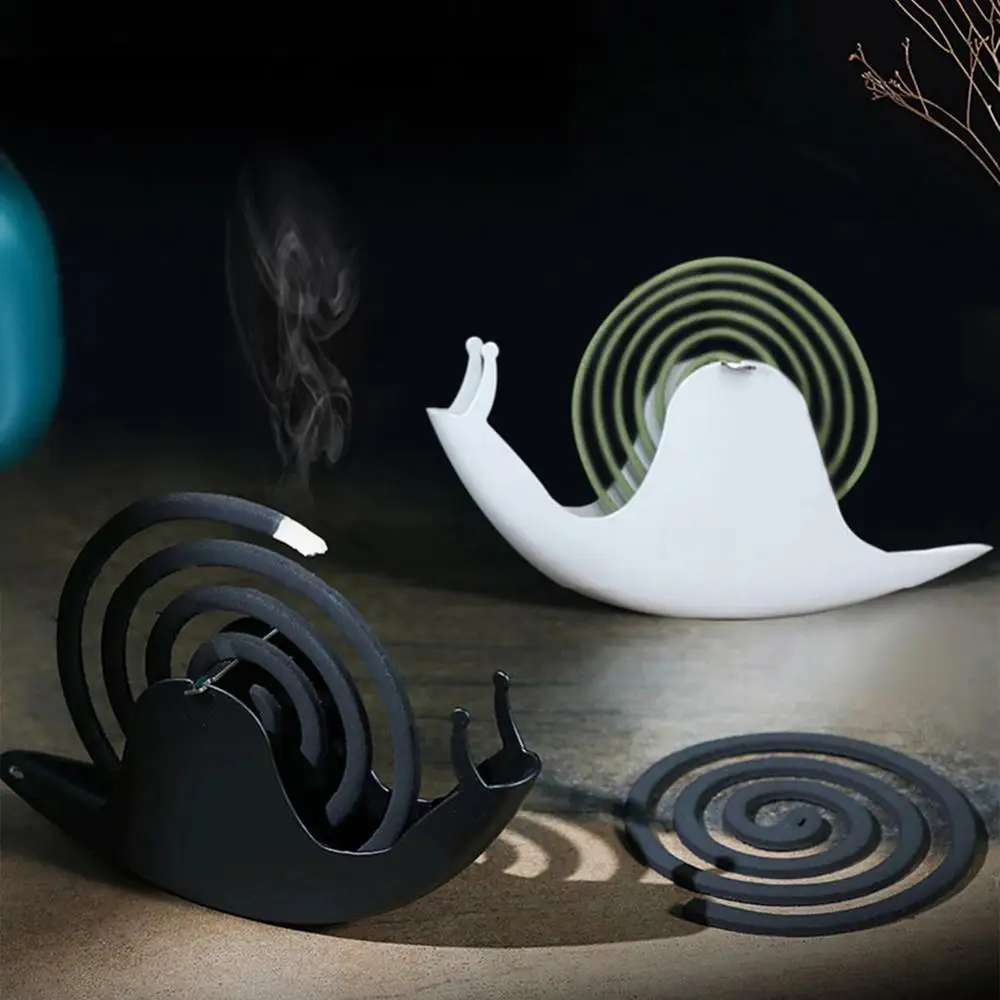 

Creative Snail Mosquito Coil Holder Retro Wrought Iron Metal Stand Ornament Metal Snail Mosquitoes Coil Holder