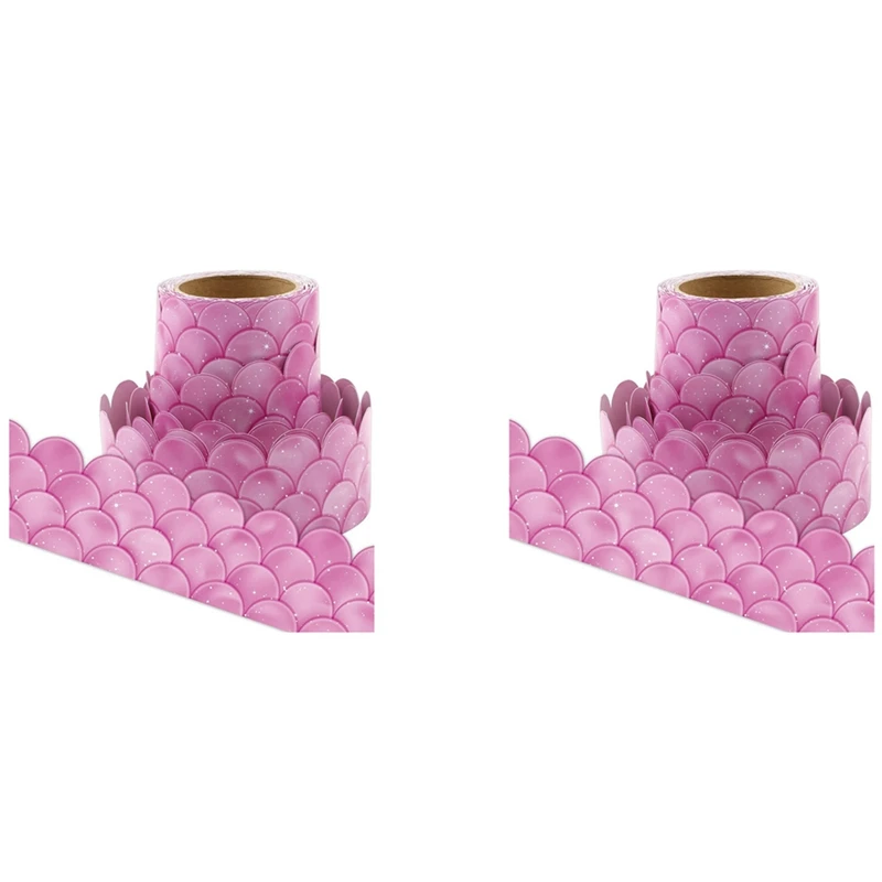 

ABHU 2x20 м доска для объявлений с фиолетовыми фестонами с эффектом омбре радужные прямые границы украшение для класса или дома и школы