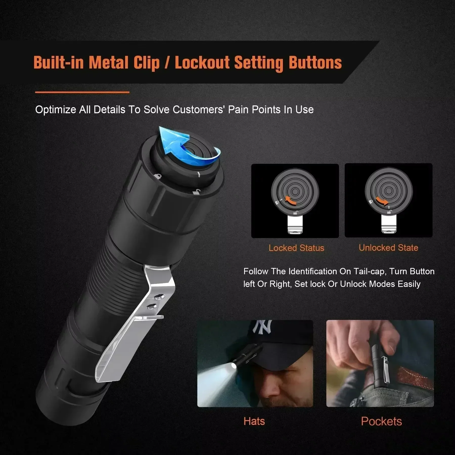 BALDR S21 AA перезаряжаемый мини-фонарик светодиодный фонарик магнитный хвостовой