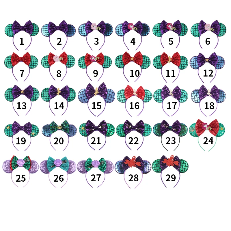 Повязка на голову маленькая русалочка аксессуар для волос сделай сам с блестками