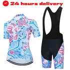 Женский велосипедный комплект с коротким рукавом, одежда для горного велосипеда, дышащая одежда для велоспорта, велосипедная одежда, одежда для женщин