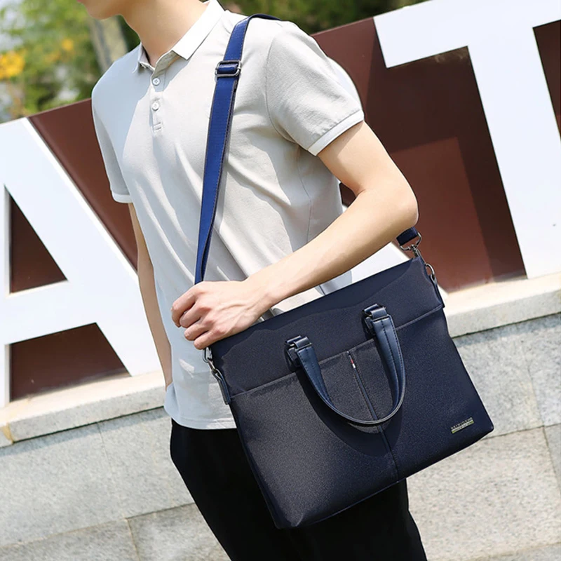 

Men's Business Casual Handbags Waterproof Oxford Cloth Briefcases Messenger Bags Conference Gift Bags Simple Classic Satchels