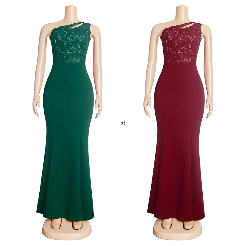 

African Wedding Party Dresses For Women Off Shoulder Sexy Slim Gown Bridesmaid Dress Ladies Clothing Robe Africaine Femme