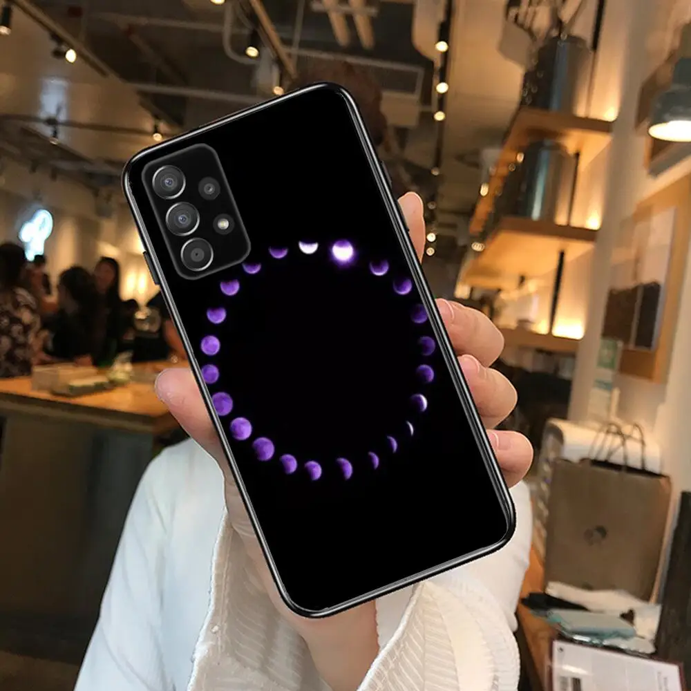 Чехол для телефона с изображением фиолетового пламени и звездного неба корпус