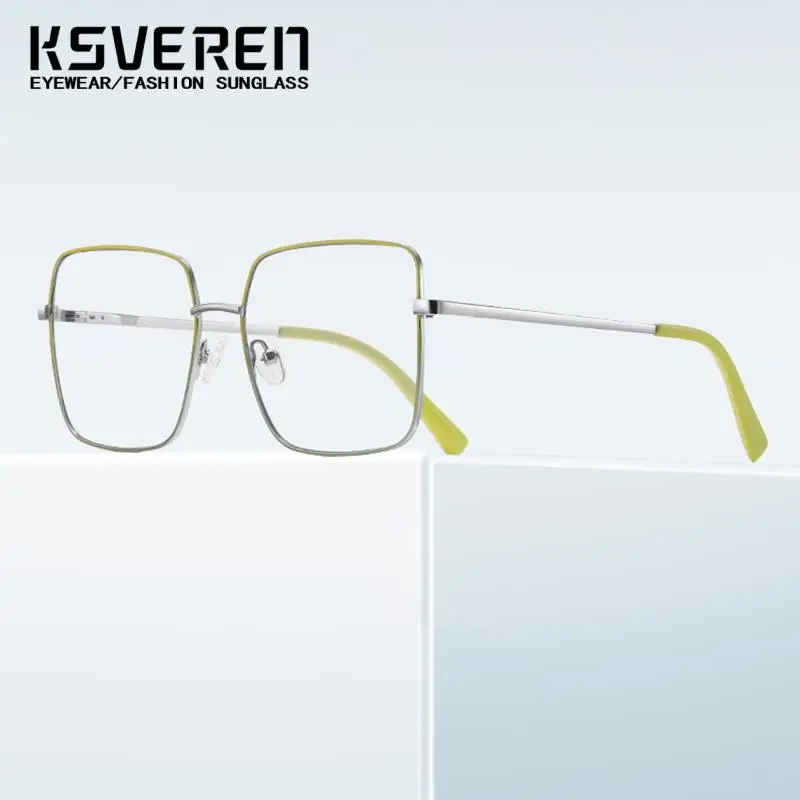 KSVEREN квадратные фотохромные очки для близорукости в металлической оправе женщин