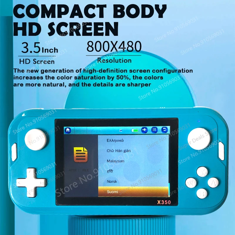 

X350 3.5 Inch IPS Screen With 6000+ 10 Emulators Retro Classic Video Game Player Handheld Game Console For GBA/MD/FC/PSP
