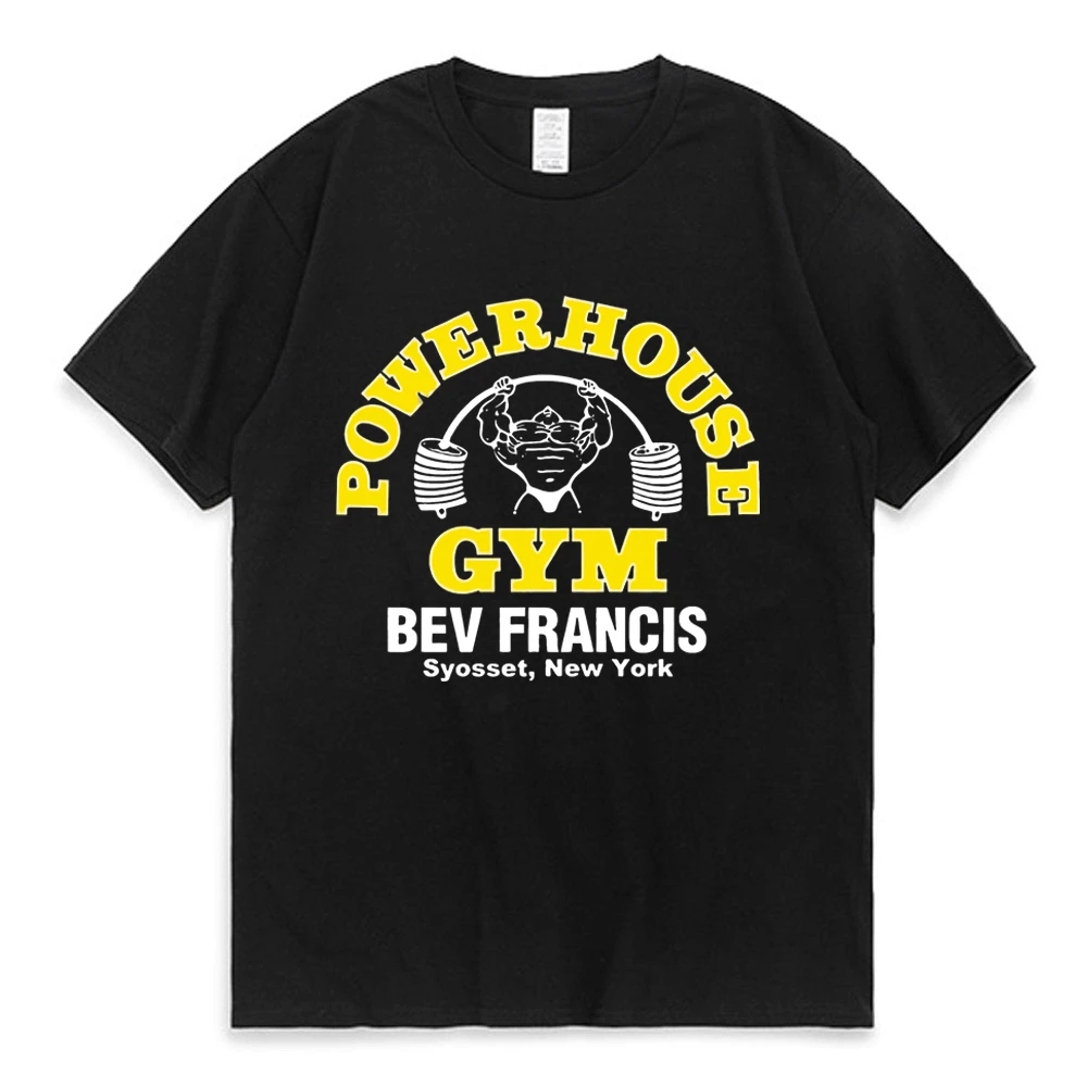 

Powerhouse Gym Graphic T-shirt Men and Women Oversized Cotton Short Sleeve T-Shirts Harajuku Geek Fitness Tee Shirt Streetwear