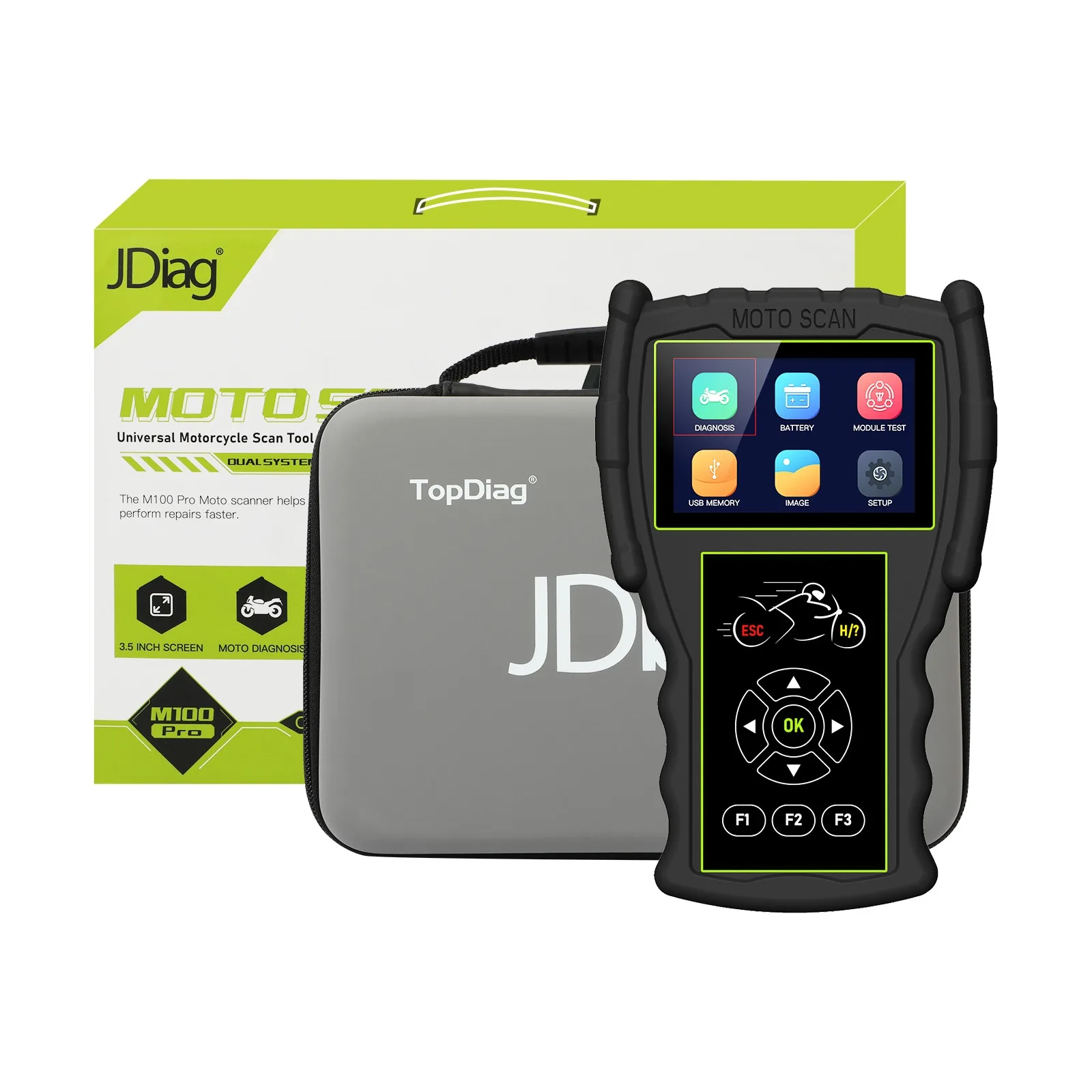 

JDiag M100 PRO Motorcycle Diagnostic Professional OBD Scanner Moto Code Reader Diagnostics Tool For BMW Suzuki Kawasaki KTM