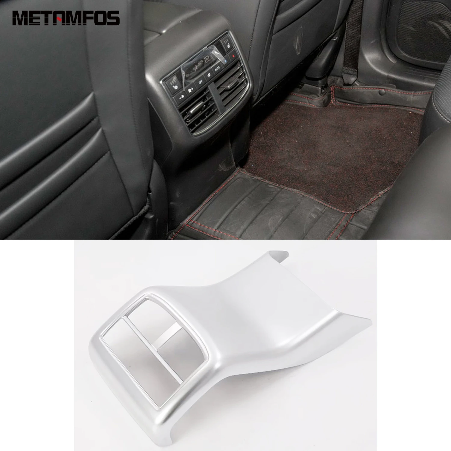 

For Mazda CX-8 CX8 2018-2021 2022 Carbon Fiber Rear Seat Air Condition AC Vent Outlet Cover Trim Sticker Accessories Car Styling