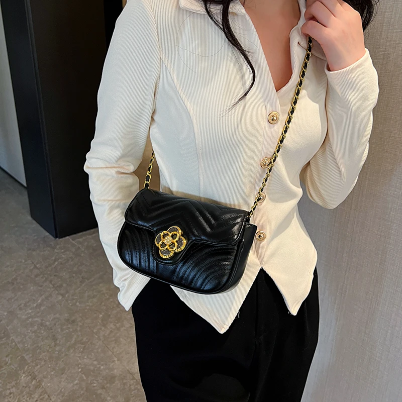 2023 Summer Mini Crossbody Bags Women Leather Purses and Handbags Diamonds Chains Shoulder Bag Cute Girls Bag Sac A Main Femme