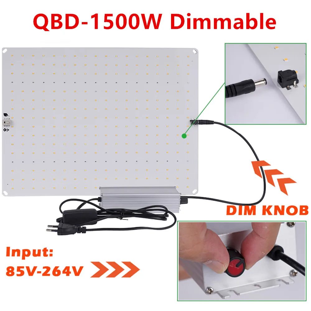 

Полный спектр QBC 1000 Вт 281B с регулируемой яркостью квантовые светодиодные светильники для выращивания растений с 3000K 5000K ИК для комнатной теплицы, палатка для выращивания растений