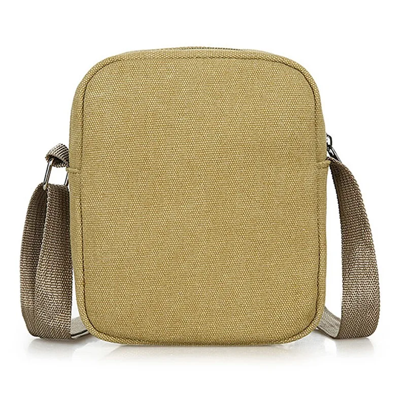 Мужская холщовая повседневная мини-сумка через плечо