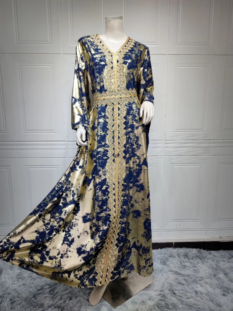 Muslim Kaftan Abaya Dress Women Dubai Abayas Luxury Evening Gown Elegant African Chiffon Maxi Dress Boubou Robe Djellaba Femme