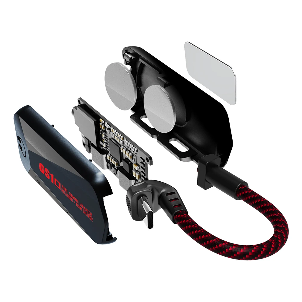 

GS1 USB C Charging Adapter 3 in 1 Type-C to 3.5mm Mobile Phone Game Sound Card