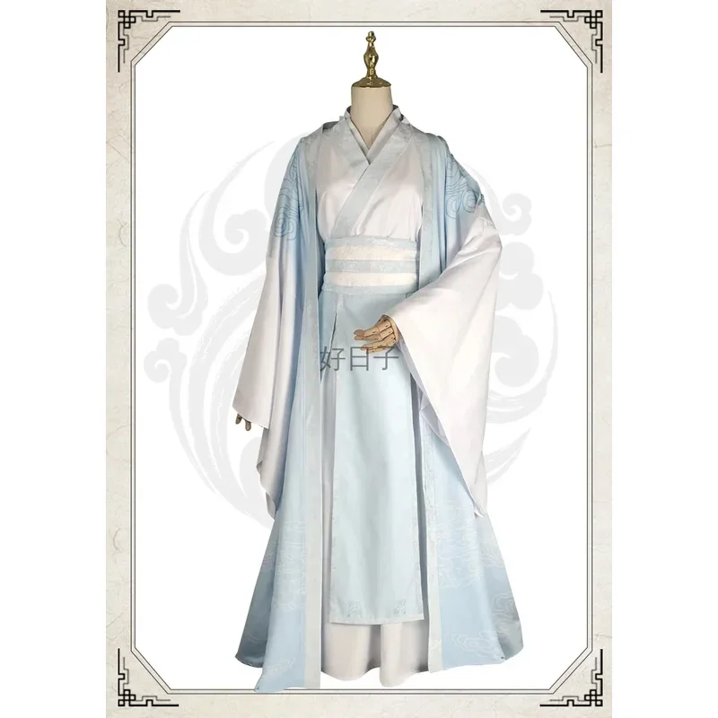 Lan Wangji Косплей Костюм Mo Dao To Shi Оригинальный Zhan Древний Парик Wei Wuxian Yiling Patriarch костюм