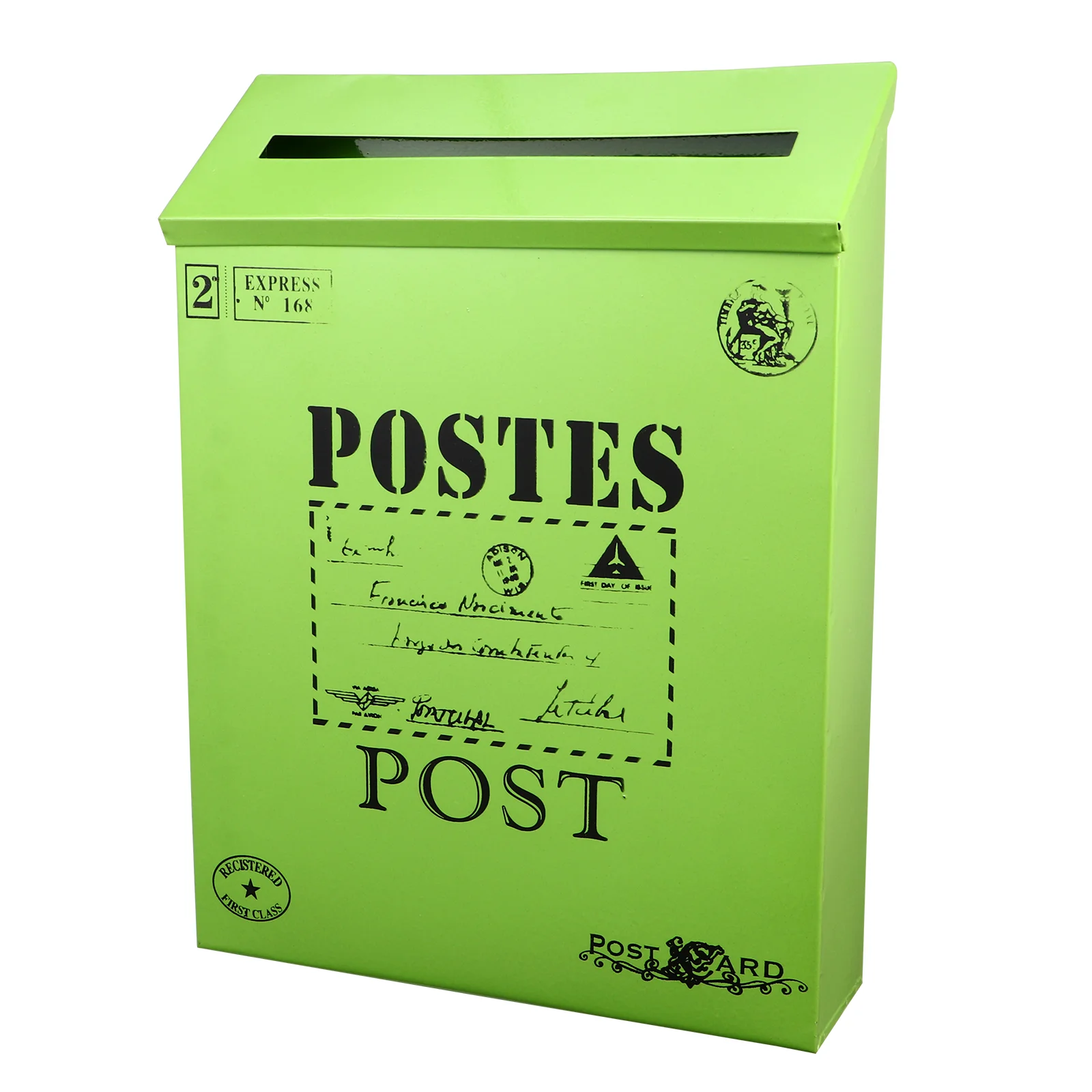 

Wall Hanging Flower Pot Retro Tin Mailbox Christmas Outdoor Decorations Photo Supply Exterior house