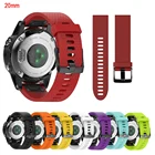 Оригинальный силиконовый ремешок для Fenix 6SFenix 6S ProFenix 5S Plus, черный цвет, фотоэлемент для Fenix, фотоэлемент, легкая установка 20 мм