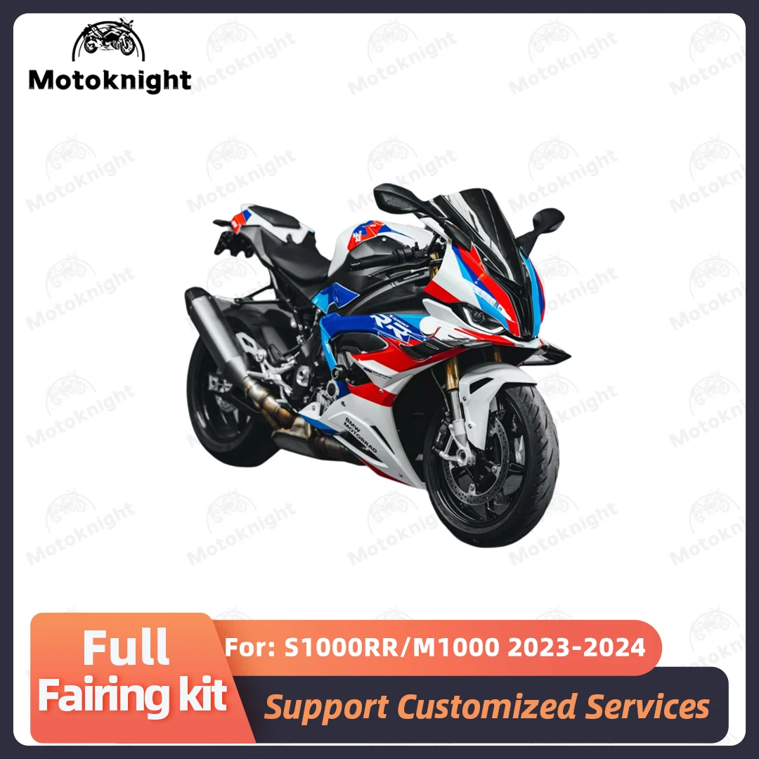 

Подходит для BMW S1000RR M1000 2023 2024 23 24, комплект обтекателей, новая форма для литья под давлением ABS, полный комплект обтекателей для мотоцикла, окрашенный кузов