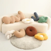 90cm new simple style plush flower pillow plush knotting donuts cloud pillow bed folder funny leg pillow cushions home decor