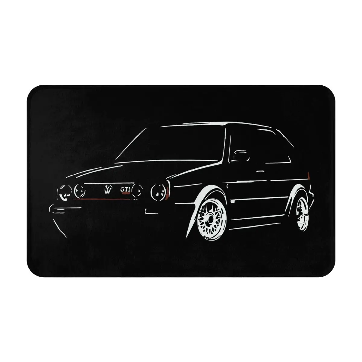 

Golf Mk2 Classic Gti G60 16V Syncro Carpet Bedroom Bedside Mat Living Room Cloakroom Floor Mat Bedroom Decoration