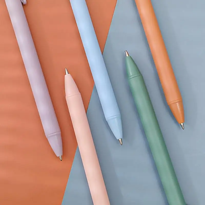 0 5 мм Простая цветная ручка-макарон железная ручка обучающая черная для офиса |