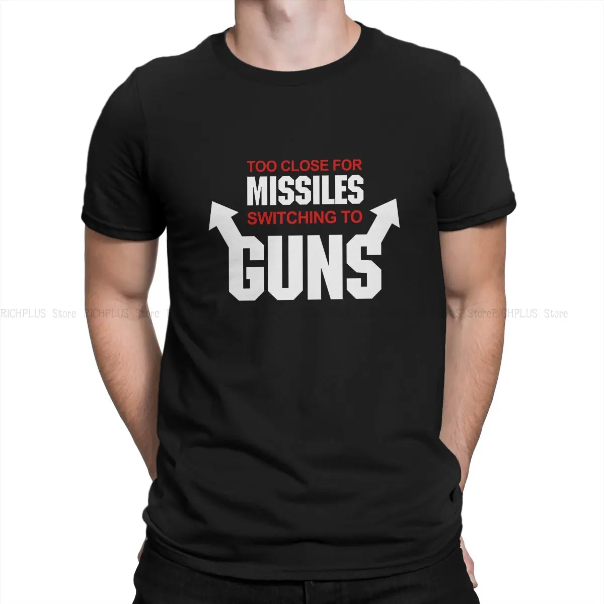 

Too Close for Missiles Switching Hip Hop TShirt Top Gun Maverick Goose Film Casual Polyester T Shirt Summer Stuff For Adult