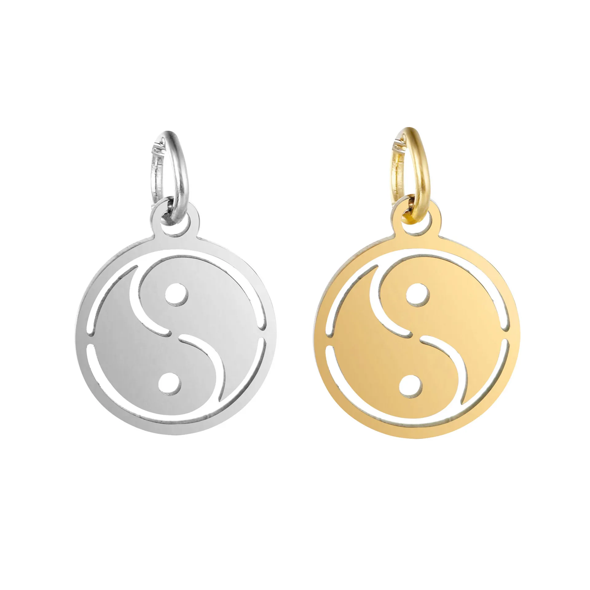 

5Pcs/Lot Tai Chi Stainless Steel Charms Yin Yang Taiji Pendant for DIY Amulet Necklace Bracelet Earring Jewelry Making Supplies