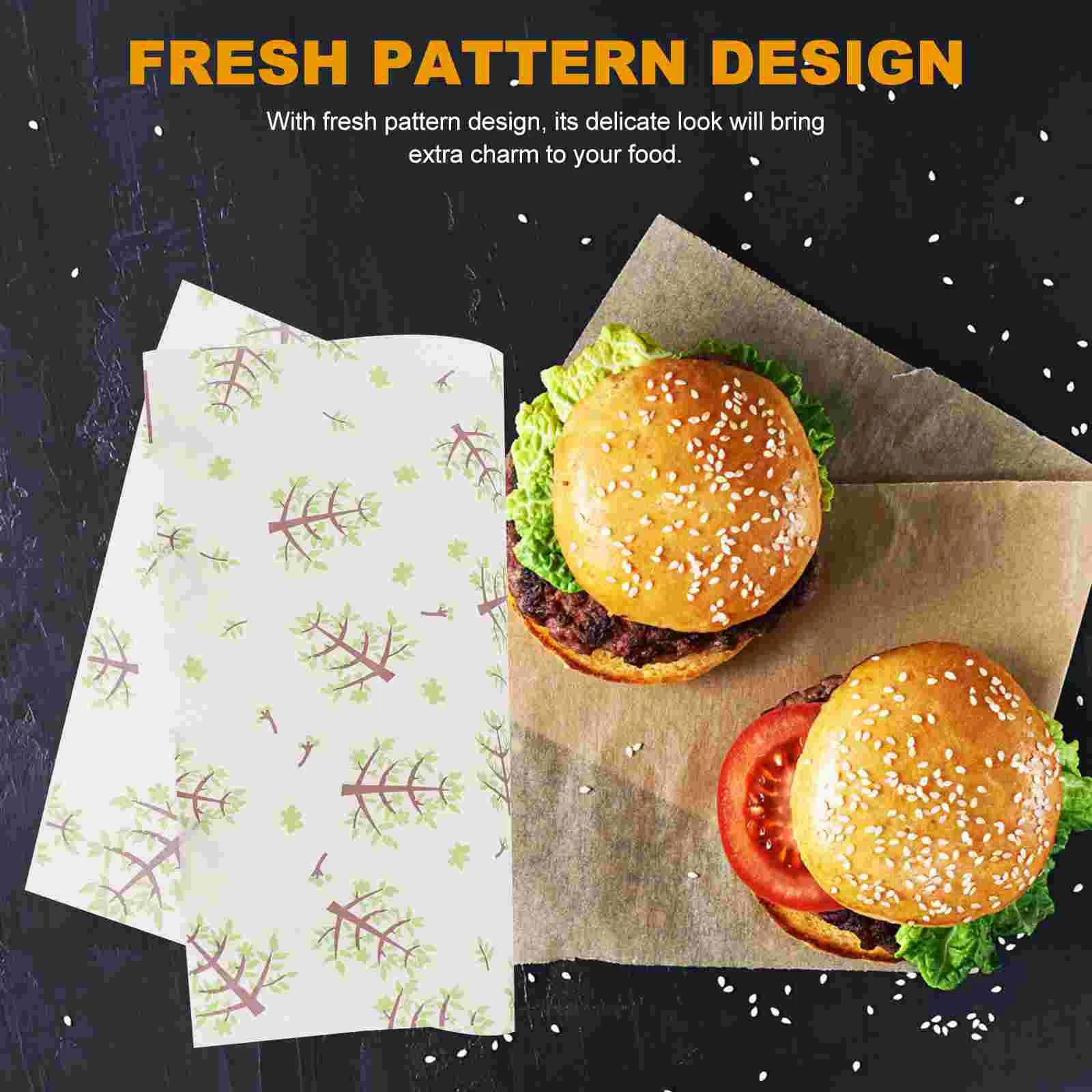 50 листов бумаги для гамбургеров упаковка чипсов пищевых продуктов обертывания