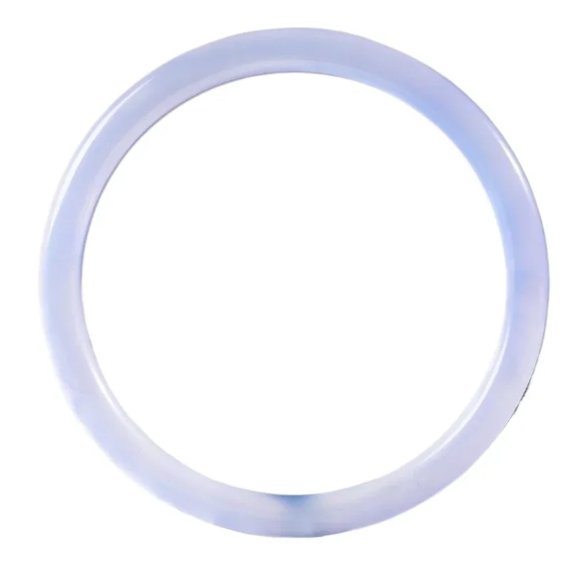 Морская соль сода тонкий круглый браслет из халцедона голубой агат ледяной