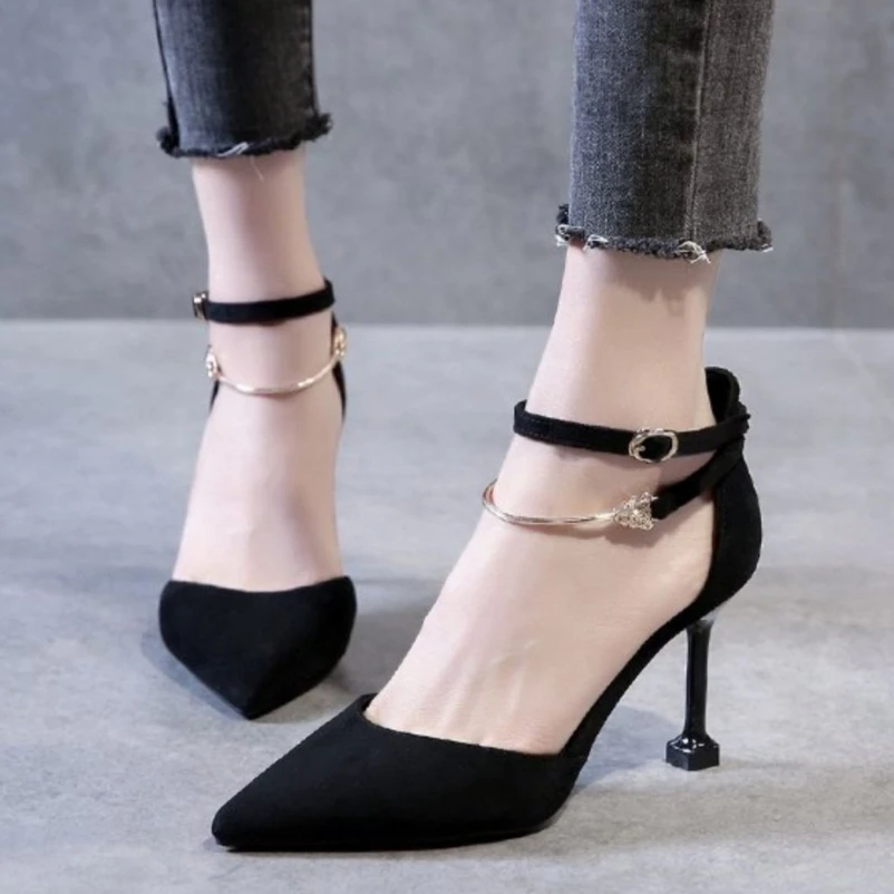 2024 весенние и осенние модные сандалии женские летние французские туфли-лодочки