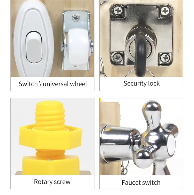 Детская игрушка Busy Cube деревянная игрушка-поседа куб Монтессори развивающие