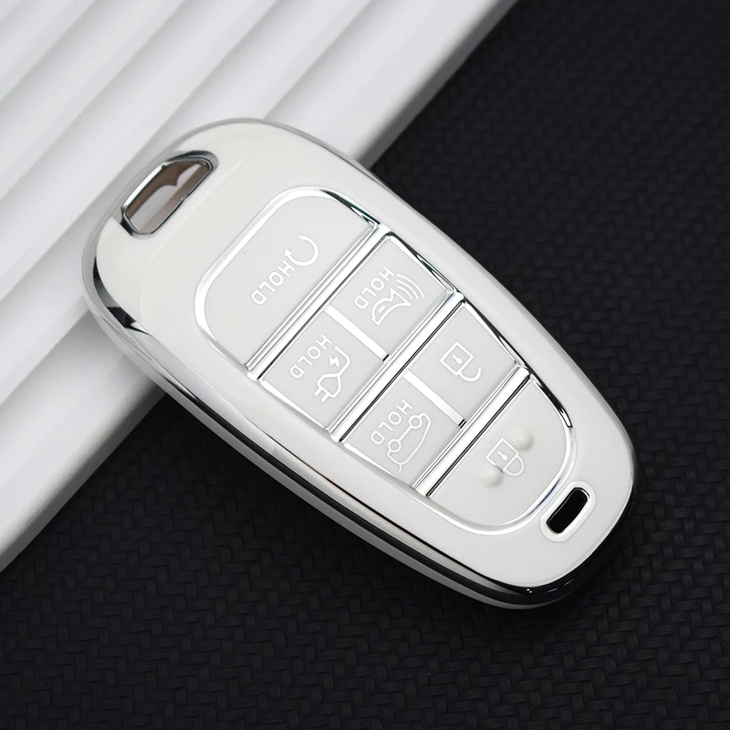 

Чехол-брелок из ТПУ с 6 кнопками для Hyundai Sonata Tucson Santa Fe Hybrid NEXO NX4 2021 2022