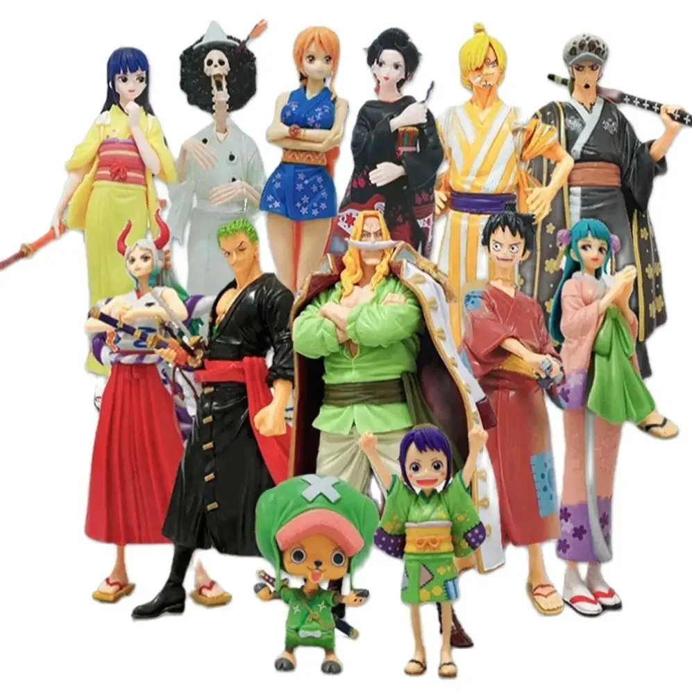 17 см цельная аниме-фигурка Луффи Зоро Чоппер Нами фигурка Земля Вано игрушки для