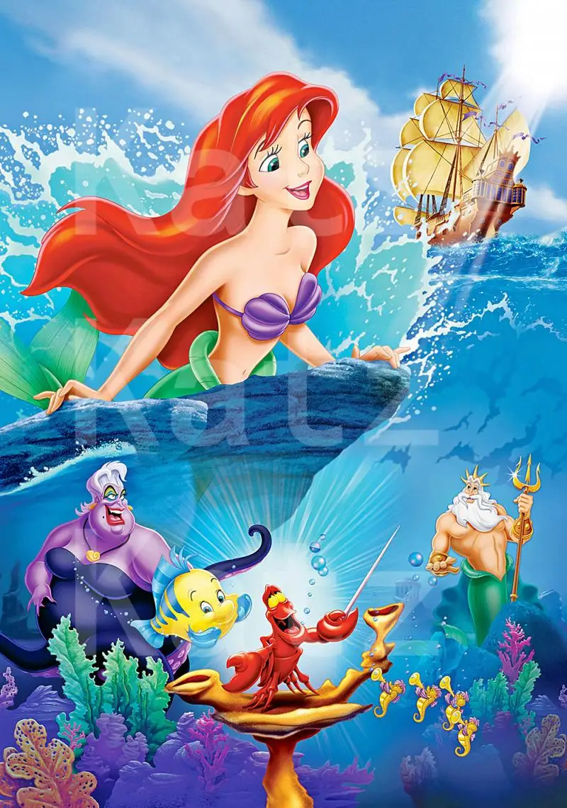 Алмазная живопись с маленькой русалочкой Ариэль 5D алмазная вышивка сделай сам