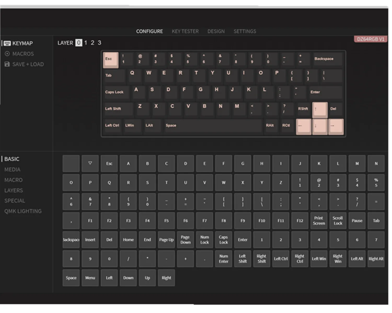 DZ64 Rgb печатная плата с левым переключением 64 клавиши горячий разъем клавишами со