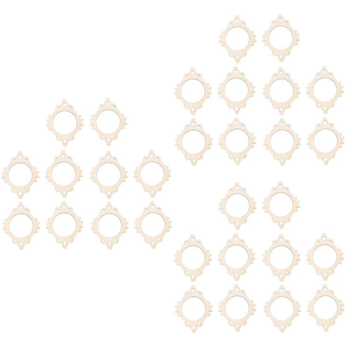 

Wooden Cutouts Pieces Crafts Frame Shaped Diy Ornaments Photoembellishments Wood Ornamentaccessories Hanging Decor Small