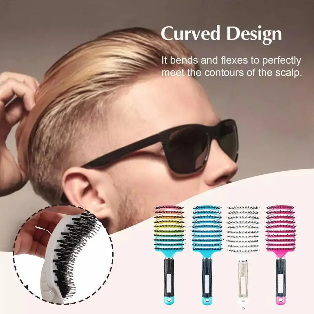 

Hair Brush Scalp Massage Comb Hairbrush Bristle Women Men Wet Curly Detangle Hair Brush For Salon Hairdressing Styling Tool Z5R1