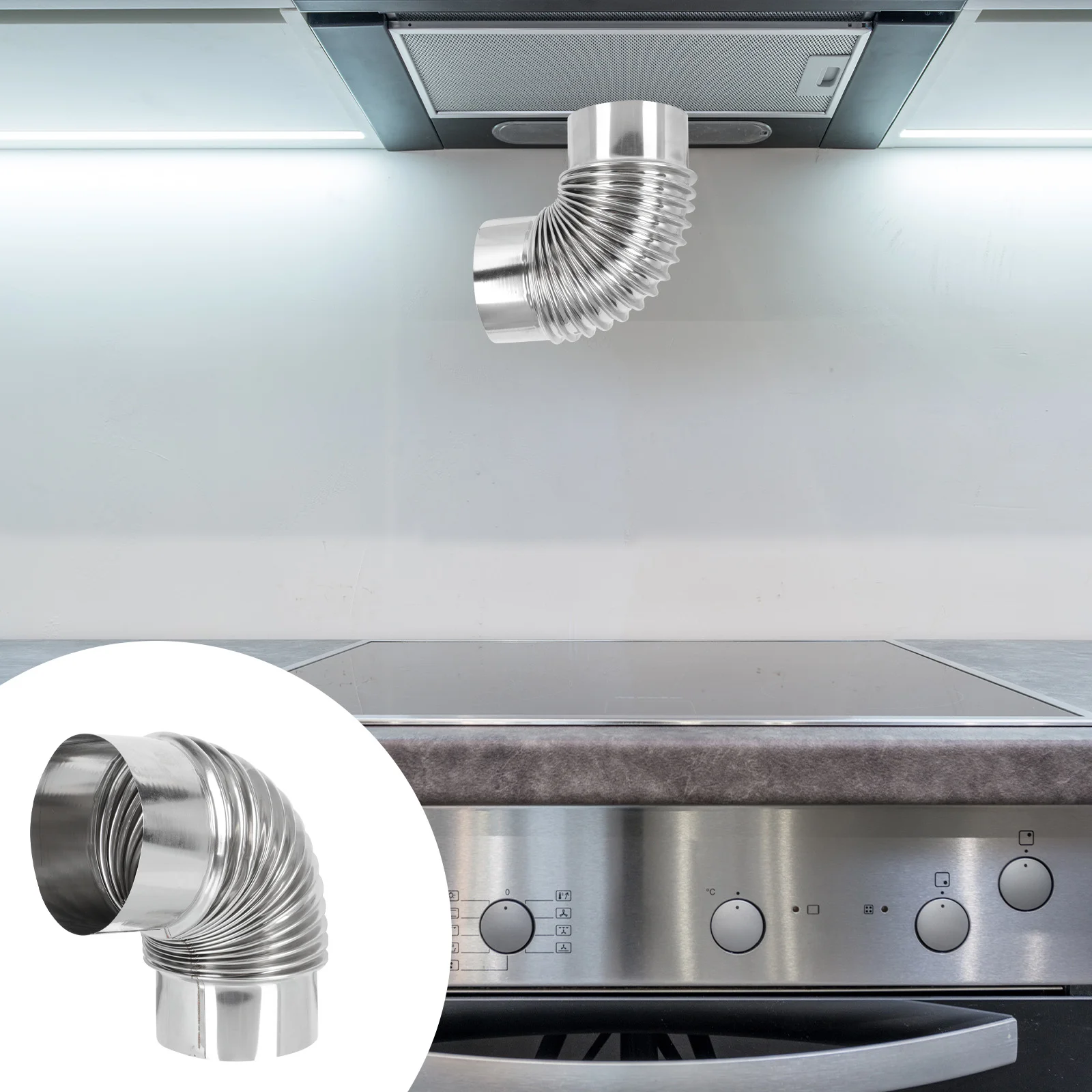 Выхлопное отверстие дымохода коленчатый шланг из нержавеющей стали воздушные