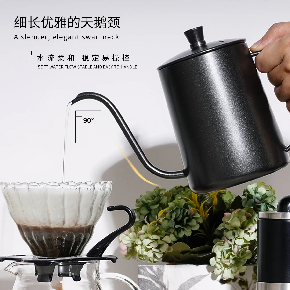 

Stainless Steel Frothing Coffee Pitcher Pull Flower Cup Cappuccino Milk Pot Espresso Latte Art Milk Frother Frothing JugHand Pun