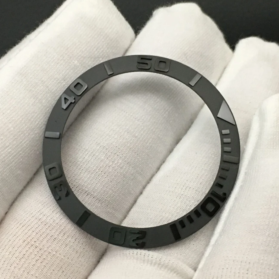 38mm Watch Bezel Insert Black Ceramic Bezel SUB Convex Black Bezel Opening 38mm Diameter Watch Accessory