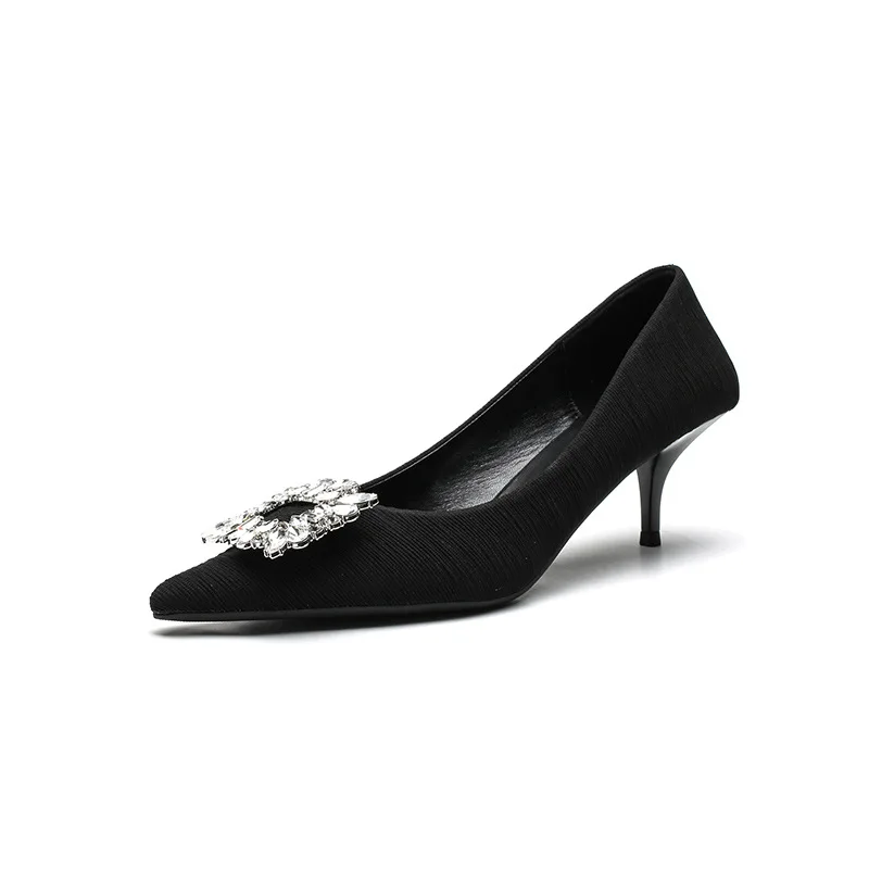 

Brand New French Style Pumps for Women Thin Heels High Quality Fashion Wedding Party Work Shoes