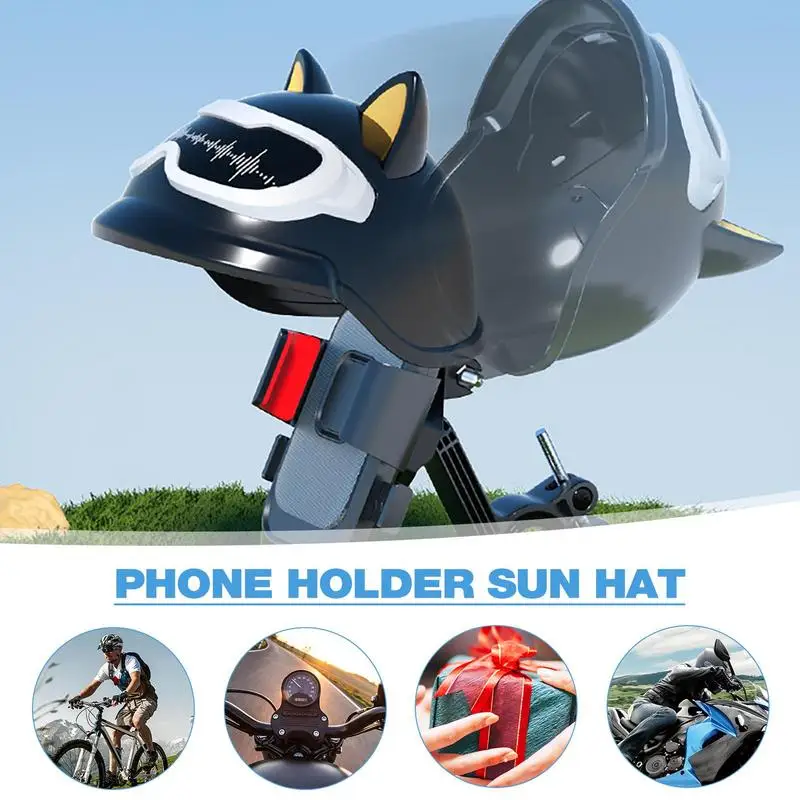 

Phone Sun Shade Mini Hat For Cell Phone With Cute Ear Anti-Reflective Glare Blocking Phone Stand And Mobile Phone Holder For Mot