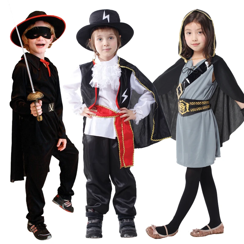 

Halloween Anime Boy's Knight Warrior Role Playing Kids Cosplay Costumes Cape Children's Soldier Warrior Gladiator No Weapon