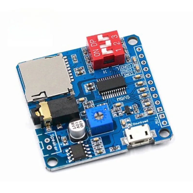 DY-SV5W Модуль воспроизведения голоса MP3-плеер 5 Вт с последовательным управлением